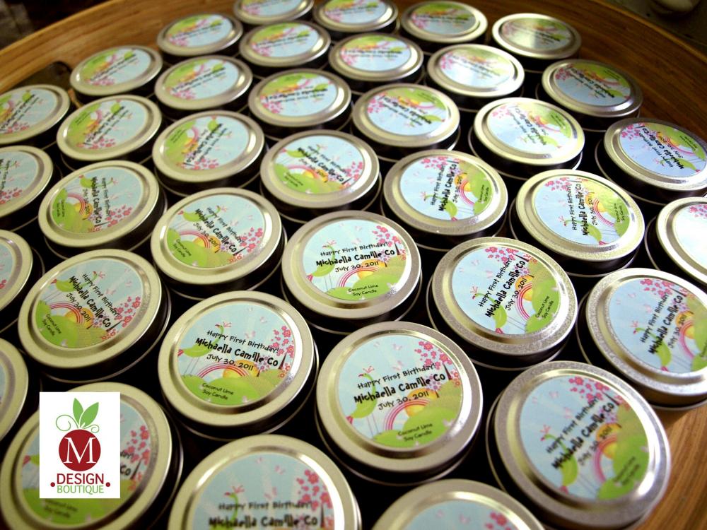 Customized Wedding Favor Candles